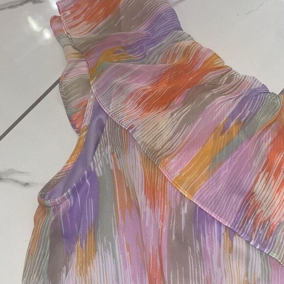 Aqua Women's Multicolor One-Shoulder Top Sz S NWT - Picture 6 of 8